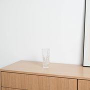 Ice glass vase, Danish design, 1970s, made in Denmark