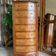 Rosewood weekly and curved marquetry on all three sides
