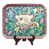 Plateau Longwy in cloisonné enamels, 1887 – Swallow decoration