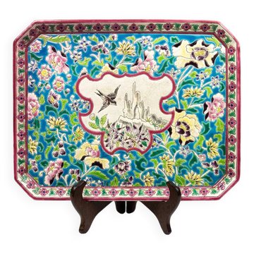 Plateau Longwy in cloisonné enamels, 1887 – Swallow decoration