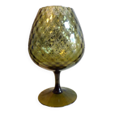 Khaki green empolied vase h=33cm