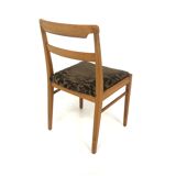 Set of 4 Scandinavian beech chairs, Sweden, 1950.