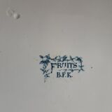 Round dish BFK Boch Frères Keramis decoration "fruit"