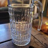 Molded glass pitcher – 1960s-70s