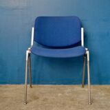 Set of 20 blue DSC 106 chairs by Giancarlo Piretti for Castelli.
