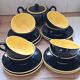 1960s yellow and black coffee service by Villeroy and Boch.