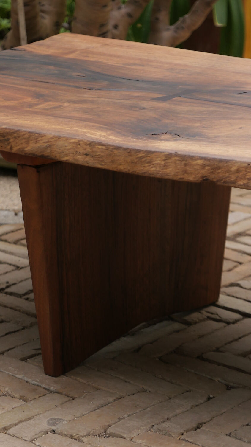 70s walnut coffee table
