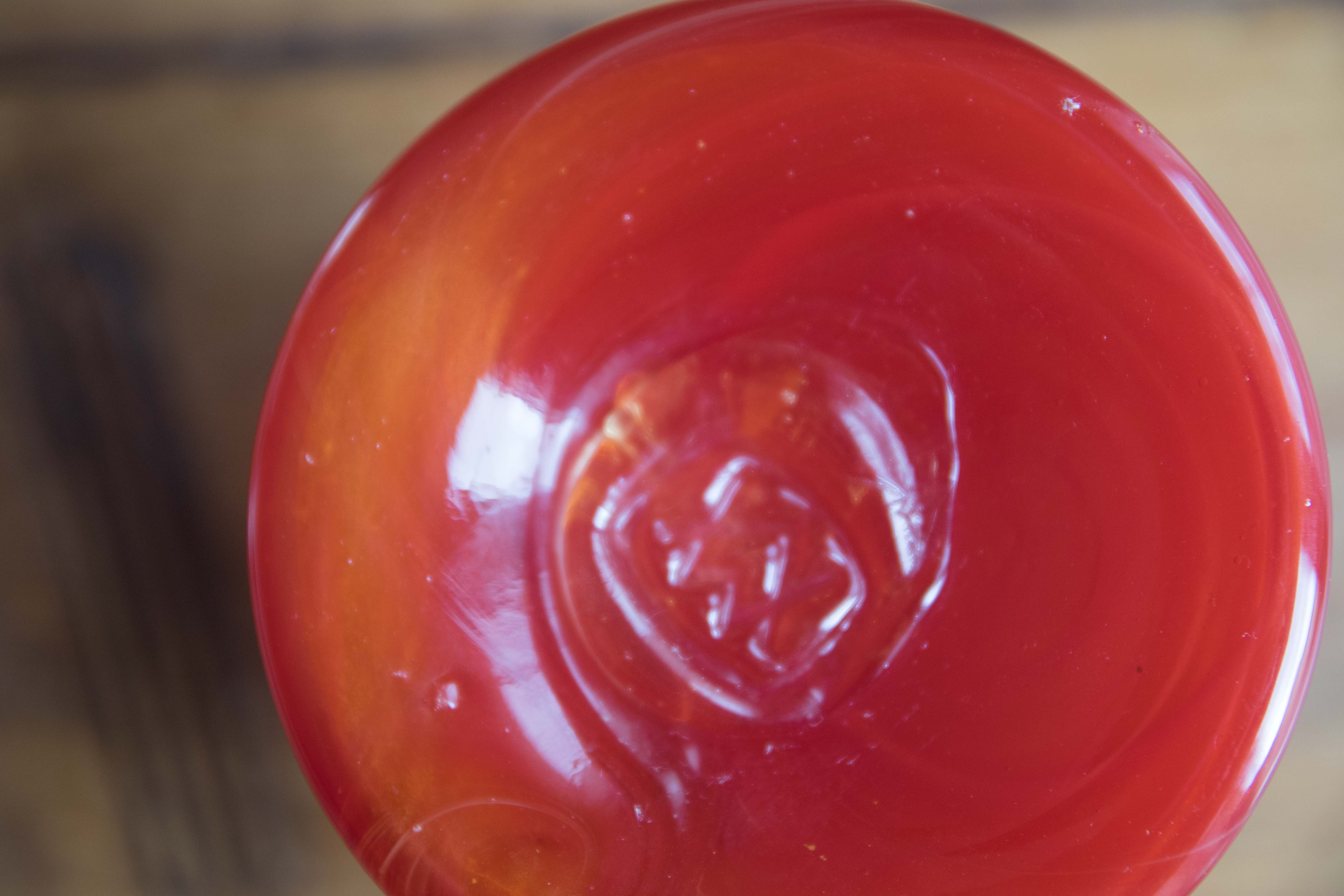 Orange glass bottle