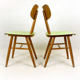 Set of 2 vintage wooden chairs from TON, 1960s