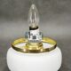 Czech Opaline Glass and Brass Table Lamp, 1970s