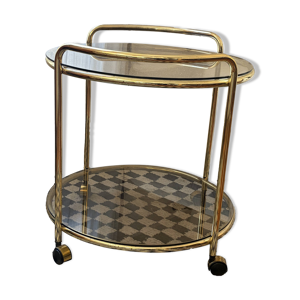 Table d'appoint, desserte - verre roulettes