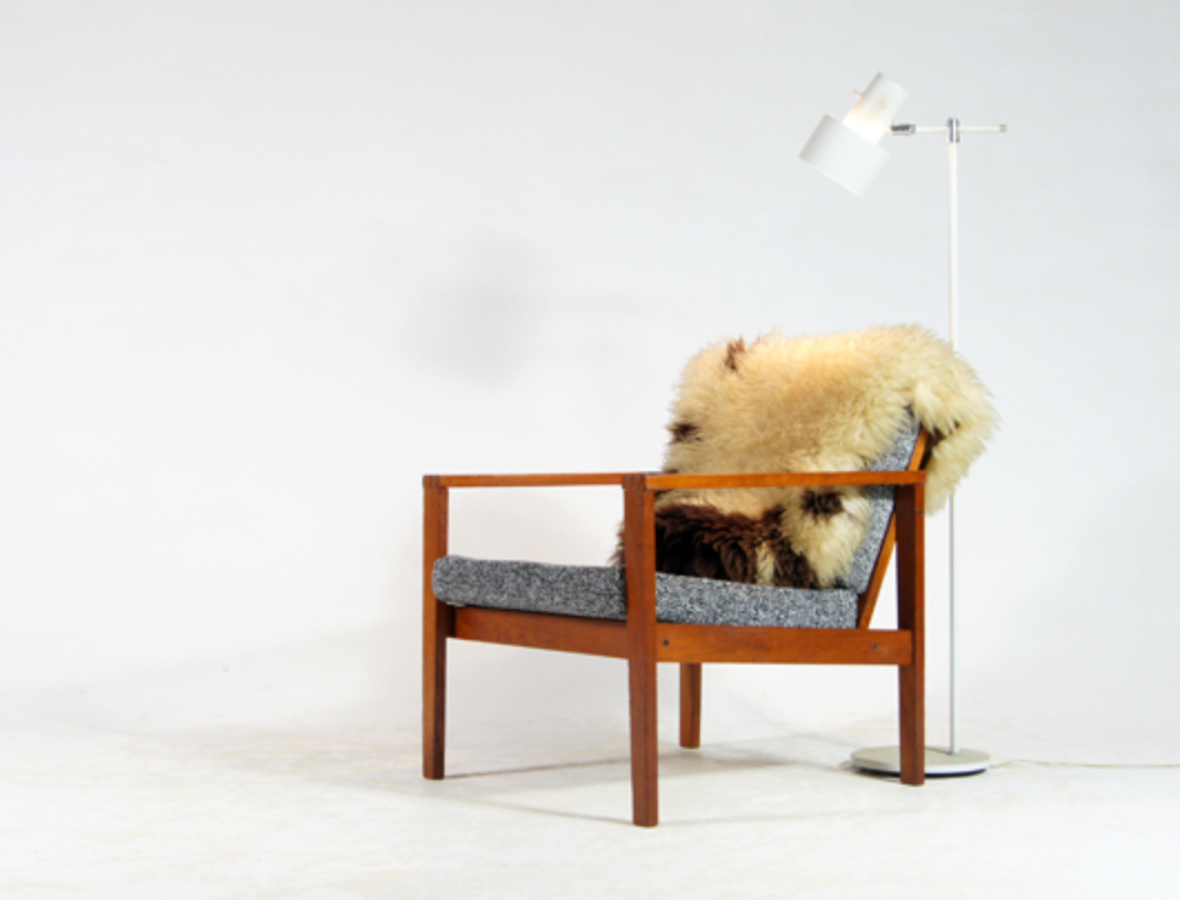 Vintage teak chair retro 1960s