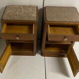 Paire tables de chevet art deco