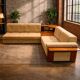 Corner sofa from the 60s-70s by Dřevotvar, mid-century Czech design.