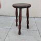 Small vintage plant stand, old wooden tripod