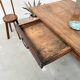 19th century walnut drapery table 2m1