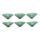 Set of six De Majo sconces in thick green murano glass. Italy 1980s