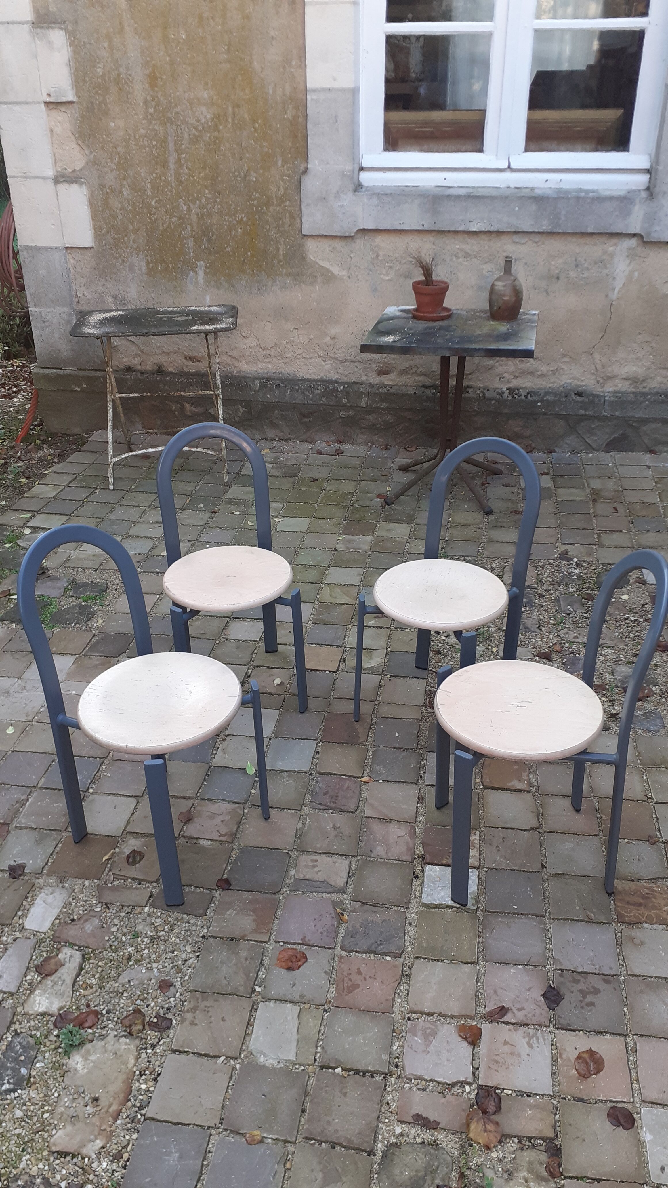 Series of 4 chairs vintage design year 80 publisher Samo