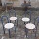 Série de 4 chaises vintage design année 80  éditeur Samo