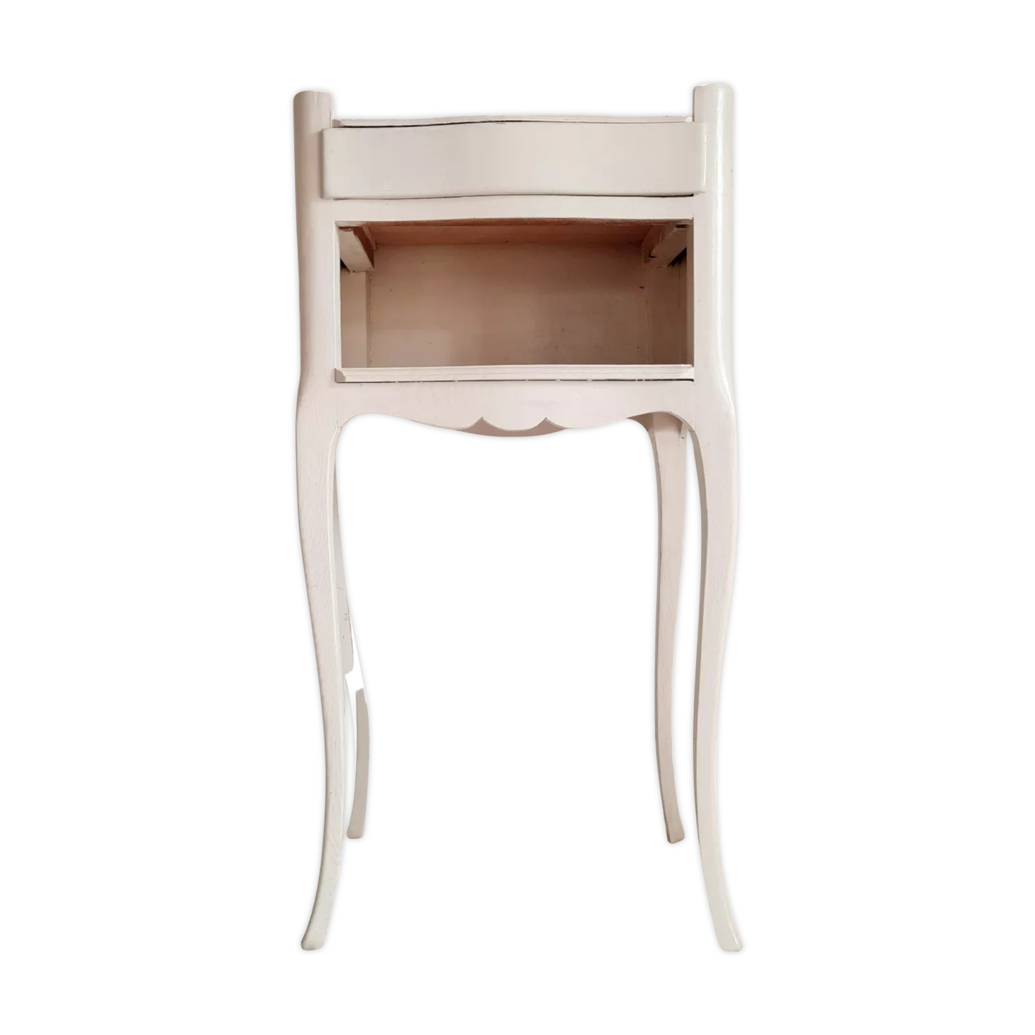 Table pedestal table curved feet white