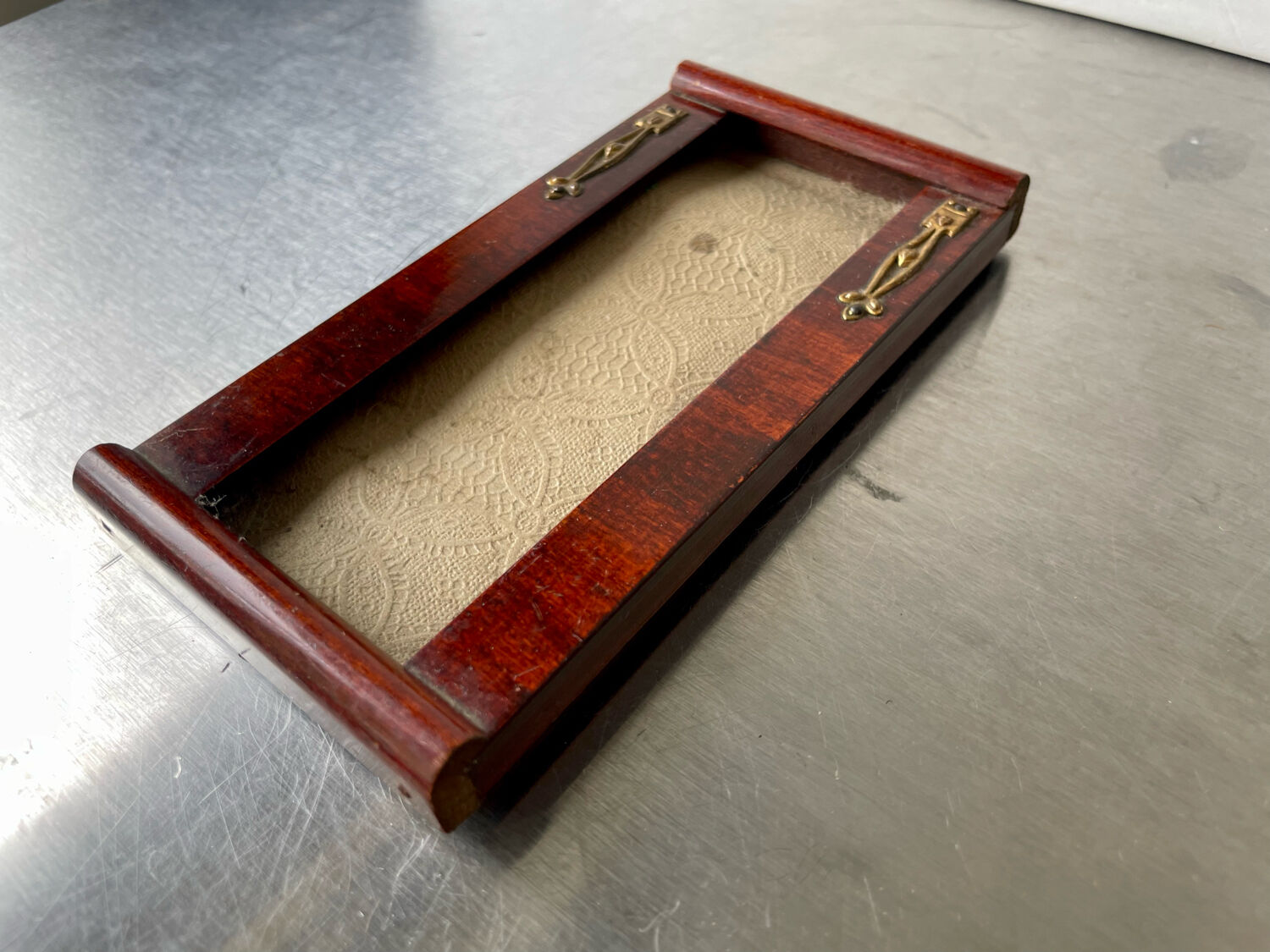 Antique art nouveau mahogany  frame