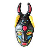 Africanist ceramic mask Vallauris signed Jacque Sagan