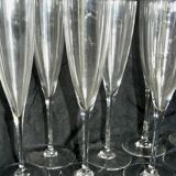 Service de 10 flûtes à Champagne cristal BACCARAT Dom Pérignon