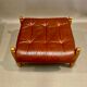 Armchair and its Ottoman leather design 1950.