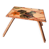 Rattan coffee table and fruits and vegetables