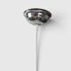 Suspension UFO in white opal with steps and chrome metal