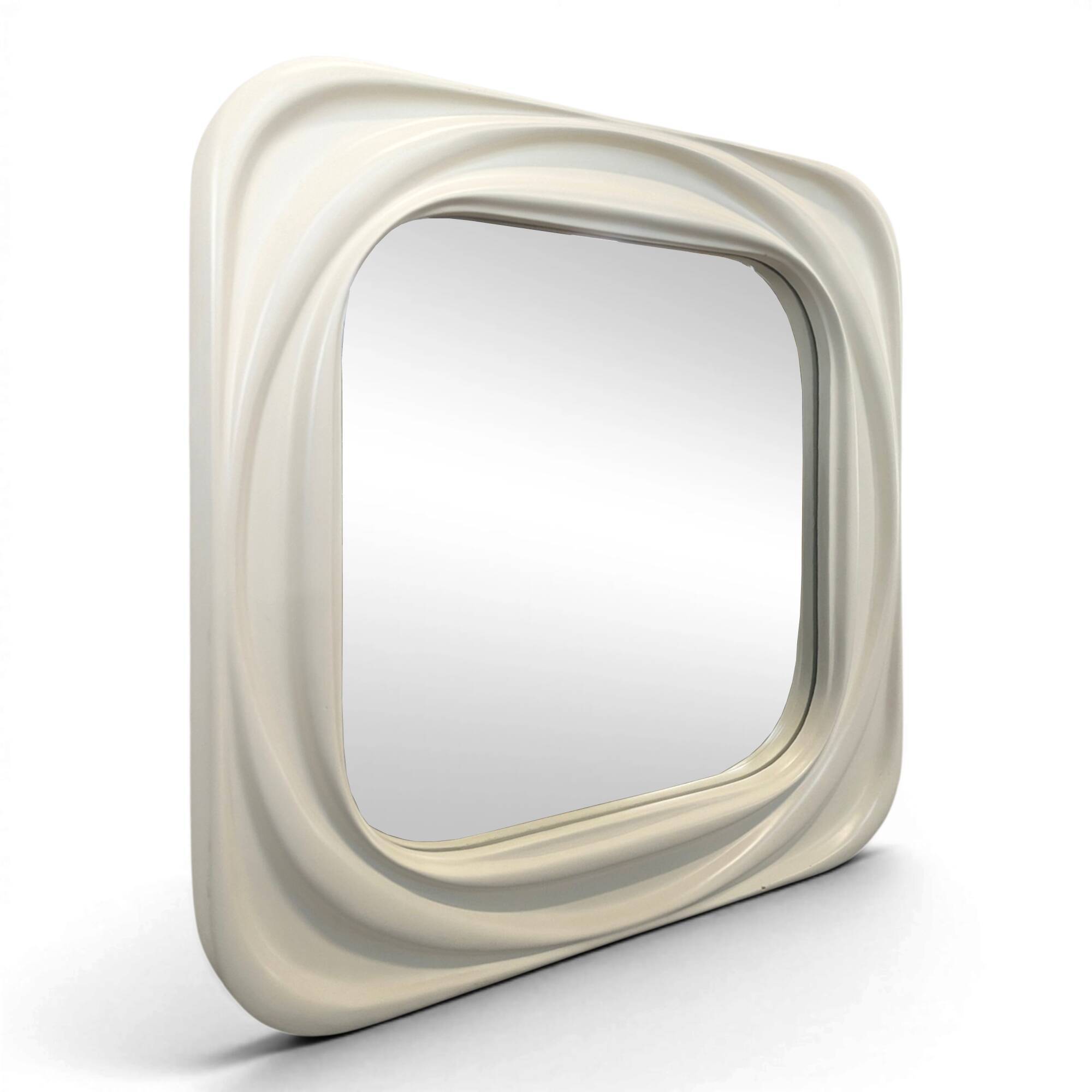 Italian square resin mirror from the 1970s.