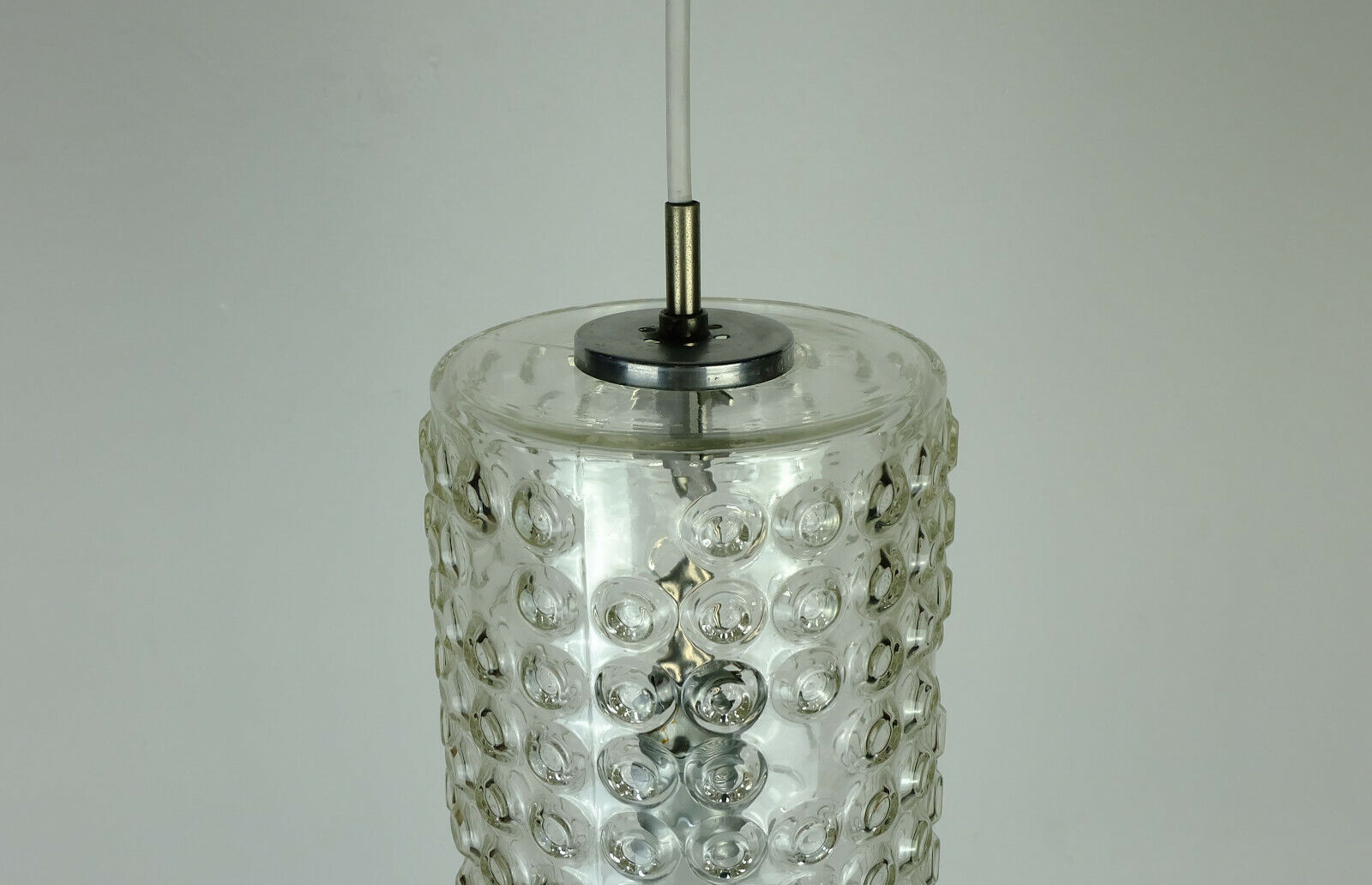 Cylindrical staff lamps pendant light bubble glass etched glass design rolf krueger 1967