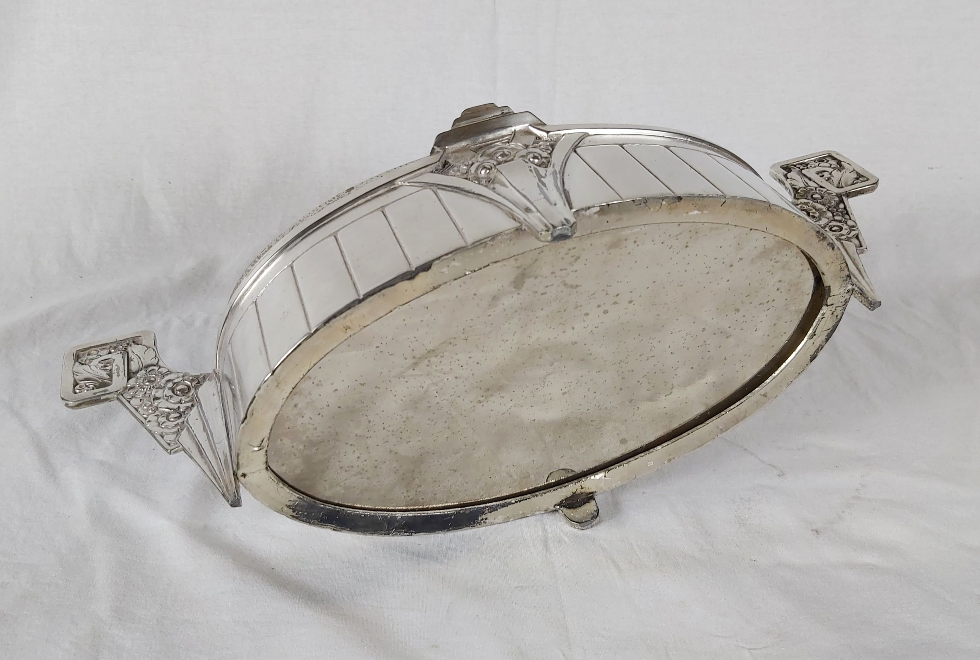 French Art Decó jardinière, from the 1930s, in silver plated from Dilecta orfevrerie