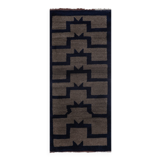 Vintage Turkish Oushak Handwoven Rug 85x195 cm