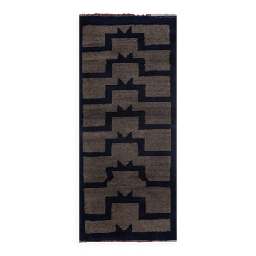 Tapis vintage turc de oushak tissé à la main 85x195 cm