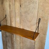 Pair shelves string wood vintage midcentury