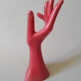 Hand baguier vase soliflore porcelain 80s
