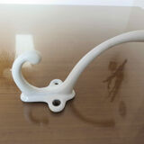 White enamelled cast iron wall hook 30s 40s