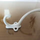 White enamelled cast iron wall hook 30s 40s