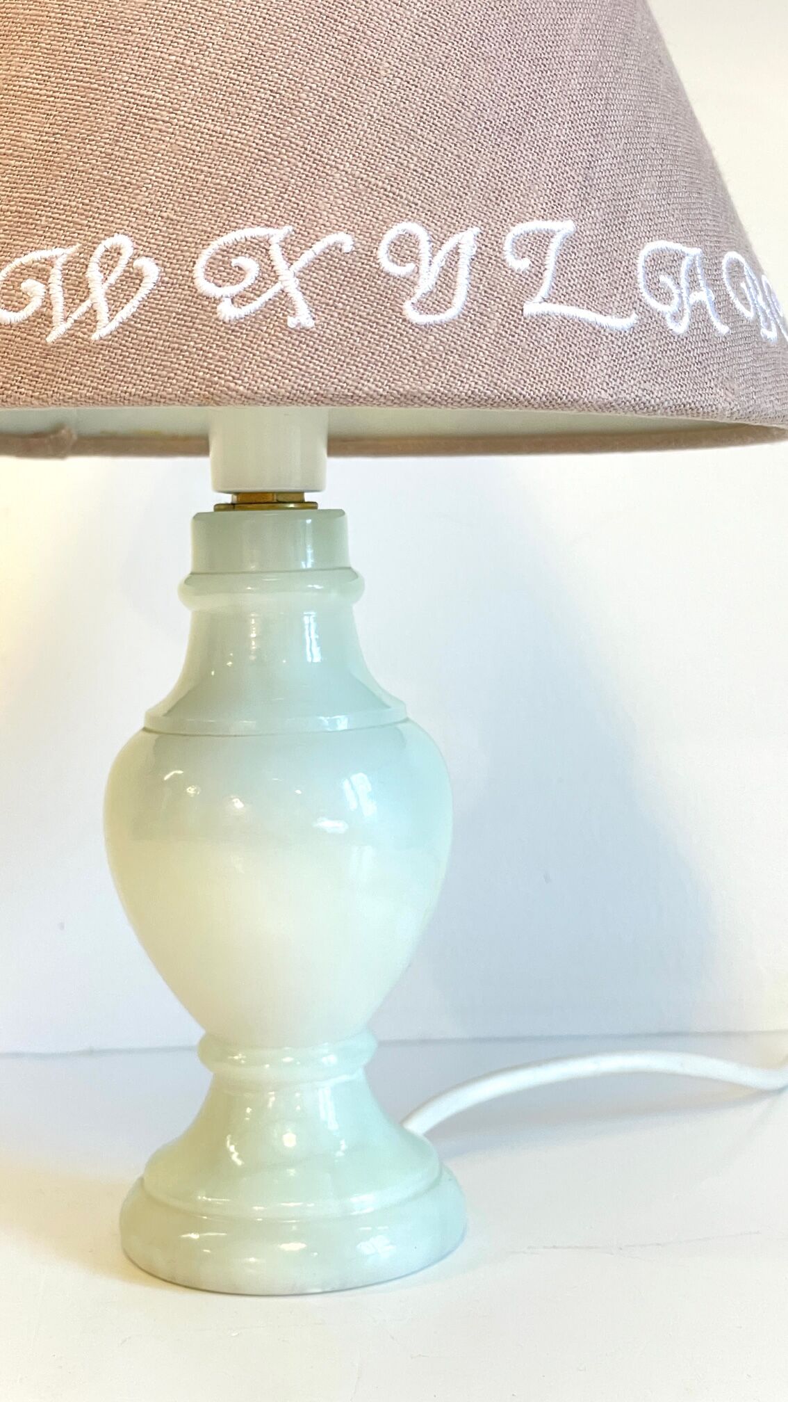 Lamp feet in vintage marble