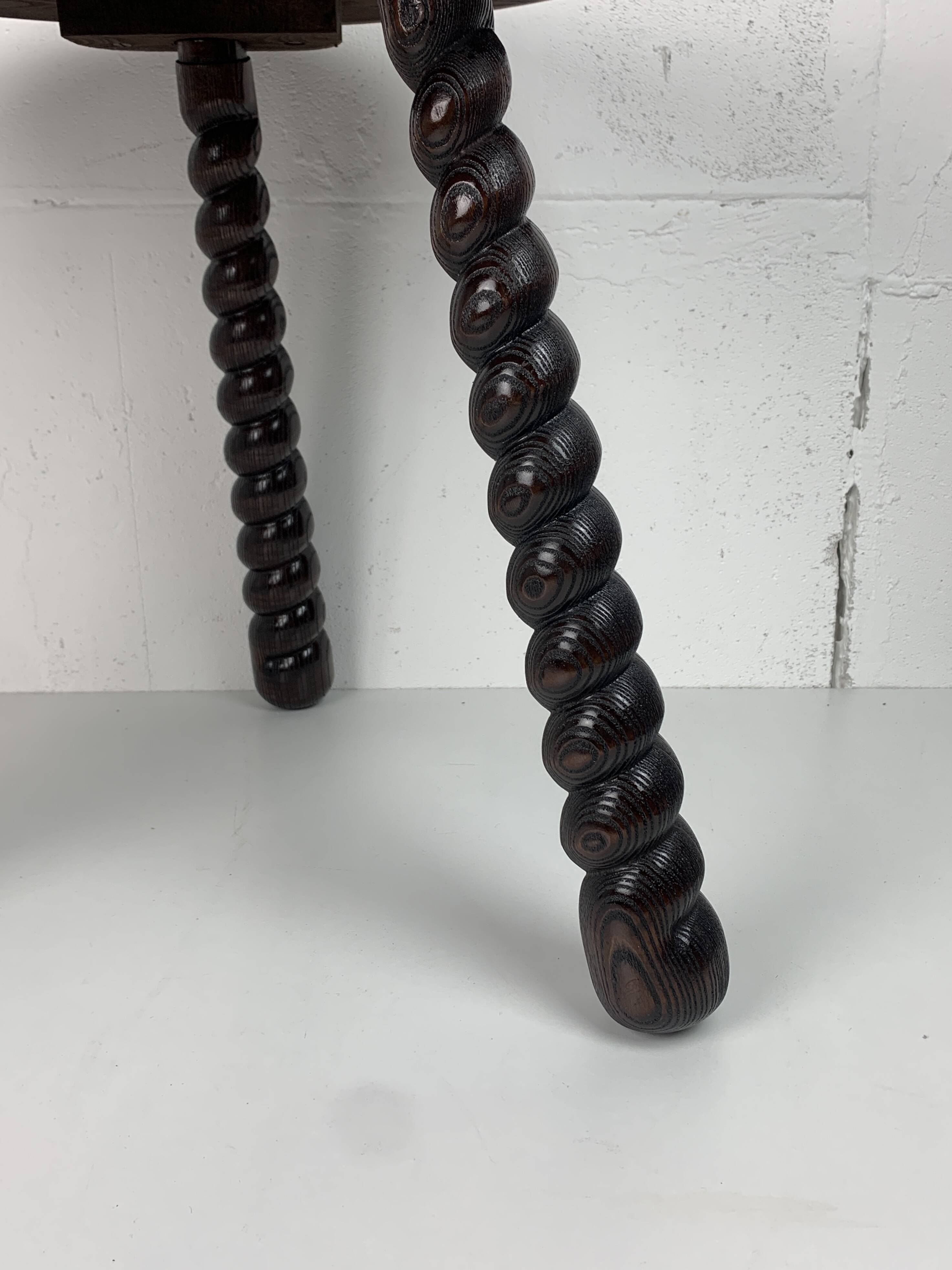 French modernist wood turned bobbin side sable in the manner of Charles Dud