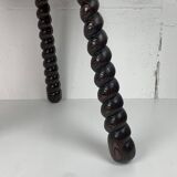French modernist wood turned bobbin side sable in the manner of Charles Dud