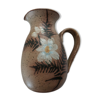 Jug vintage stoneware Vallauris pyrité