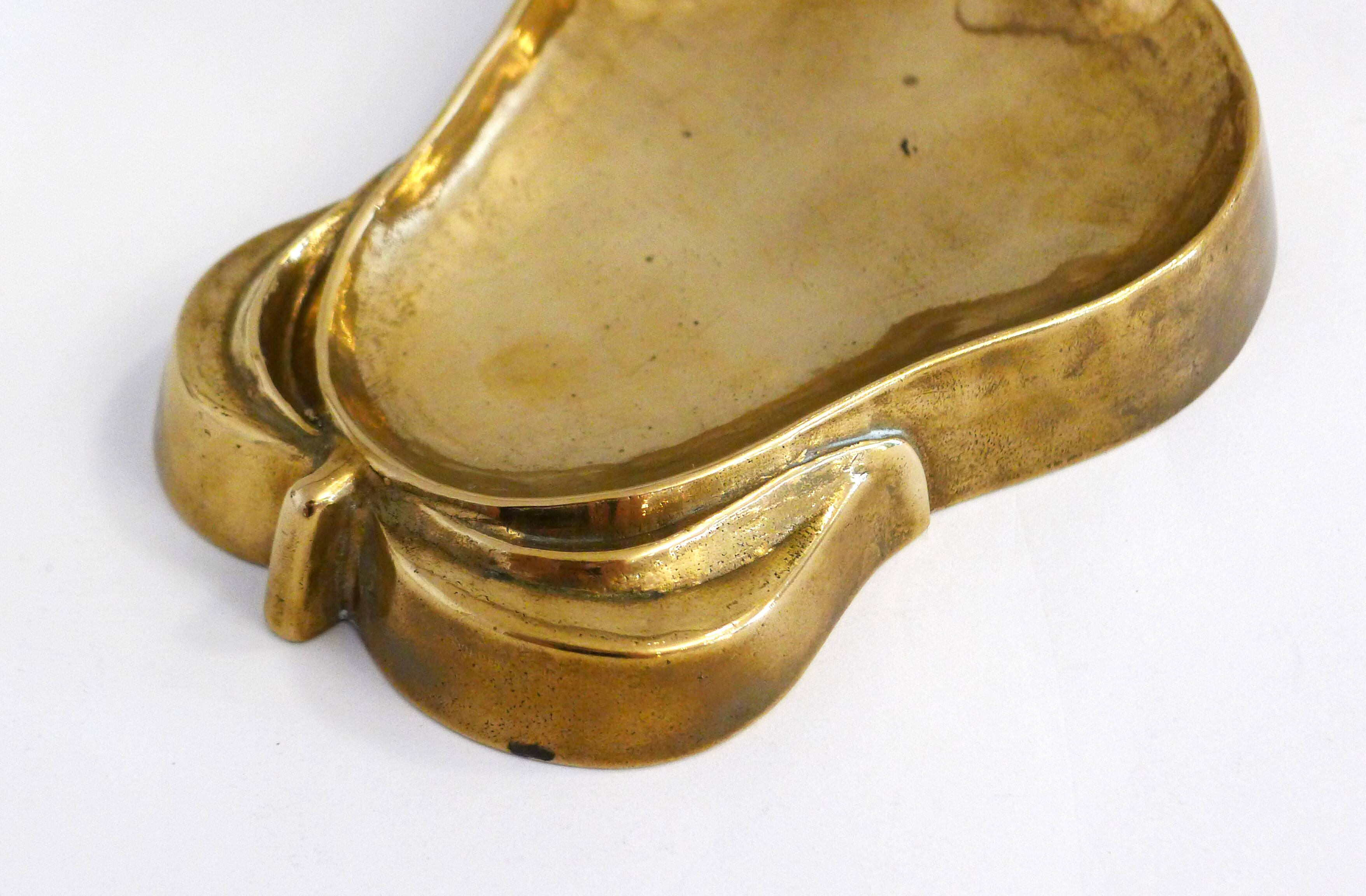 Brass pear ashtray
