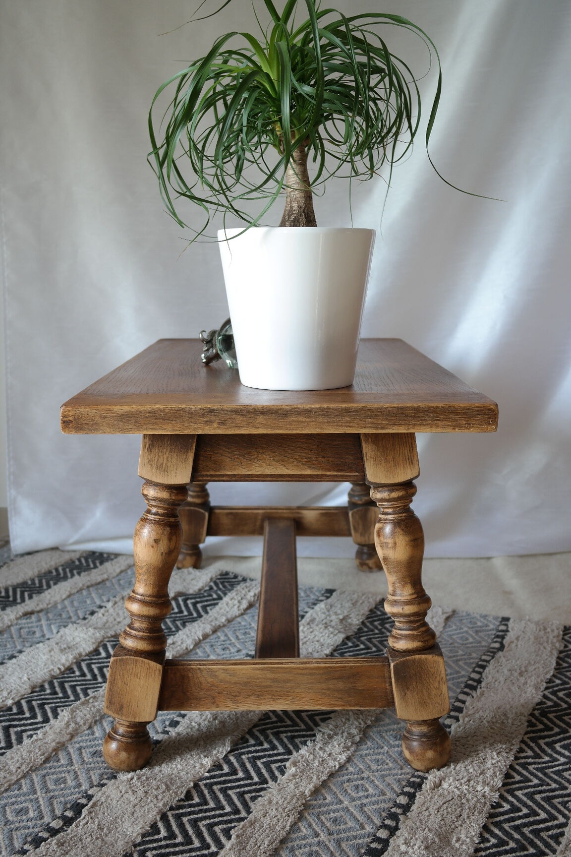 Country coffee table western vintage oak