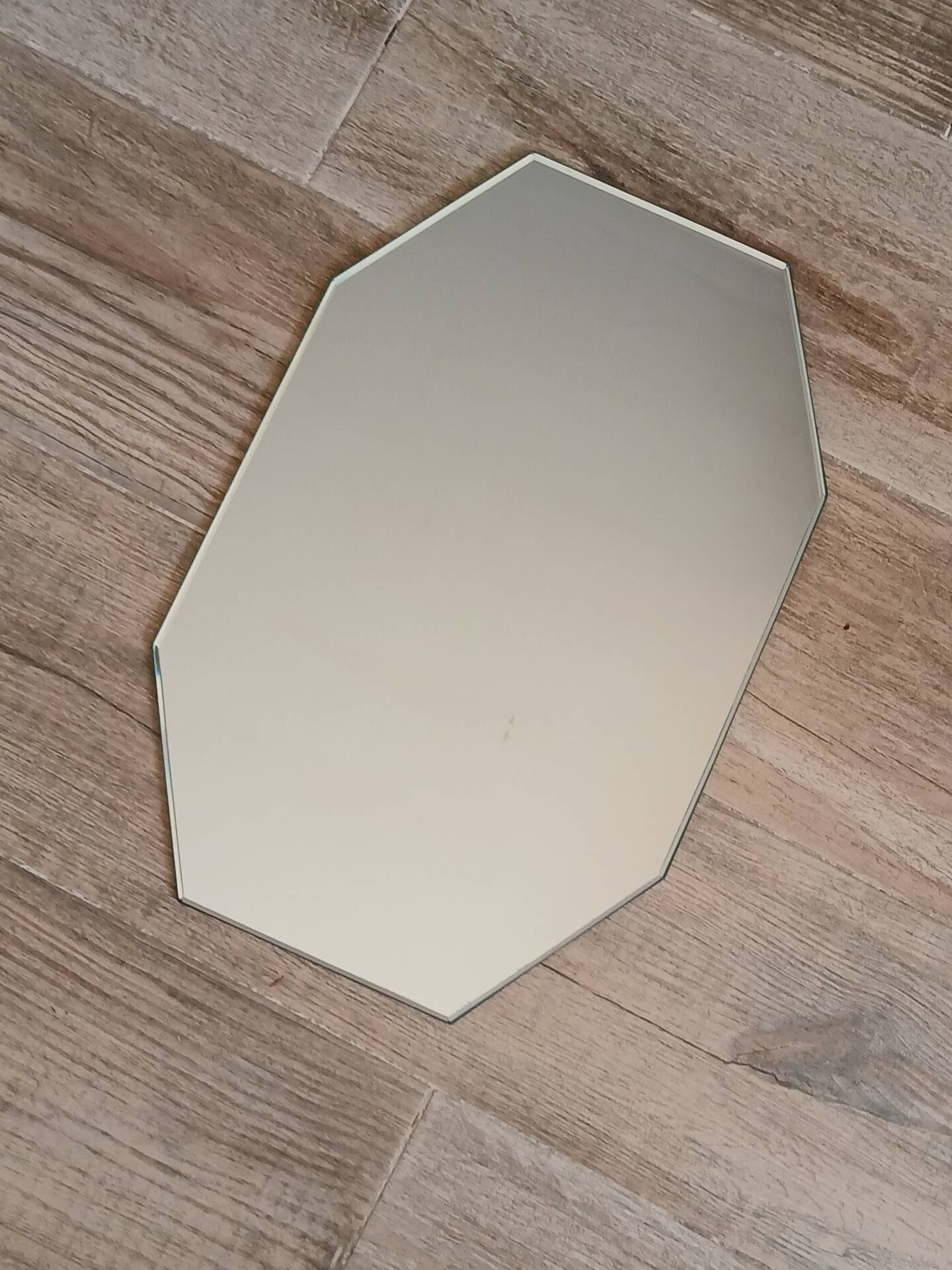 Antique hexagonal mirror