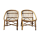 Paire de fauteuil rotin corbeille adulte