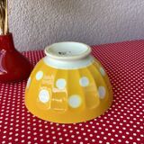 Bol Digoin jaune à pois blanc