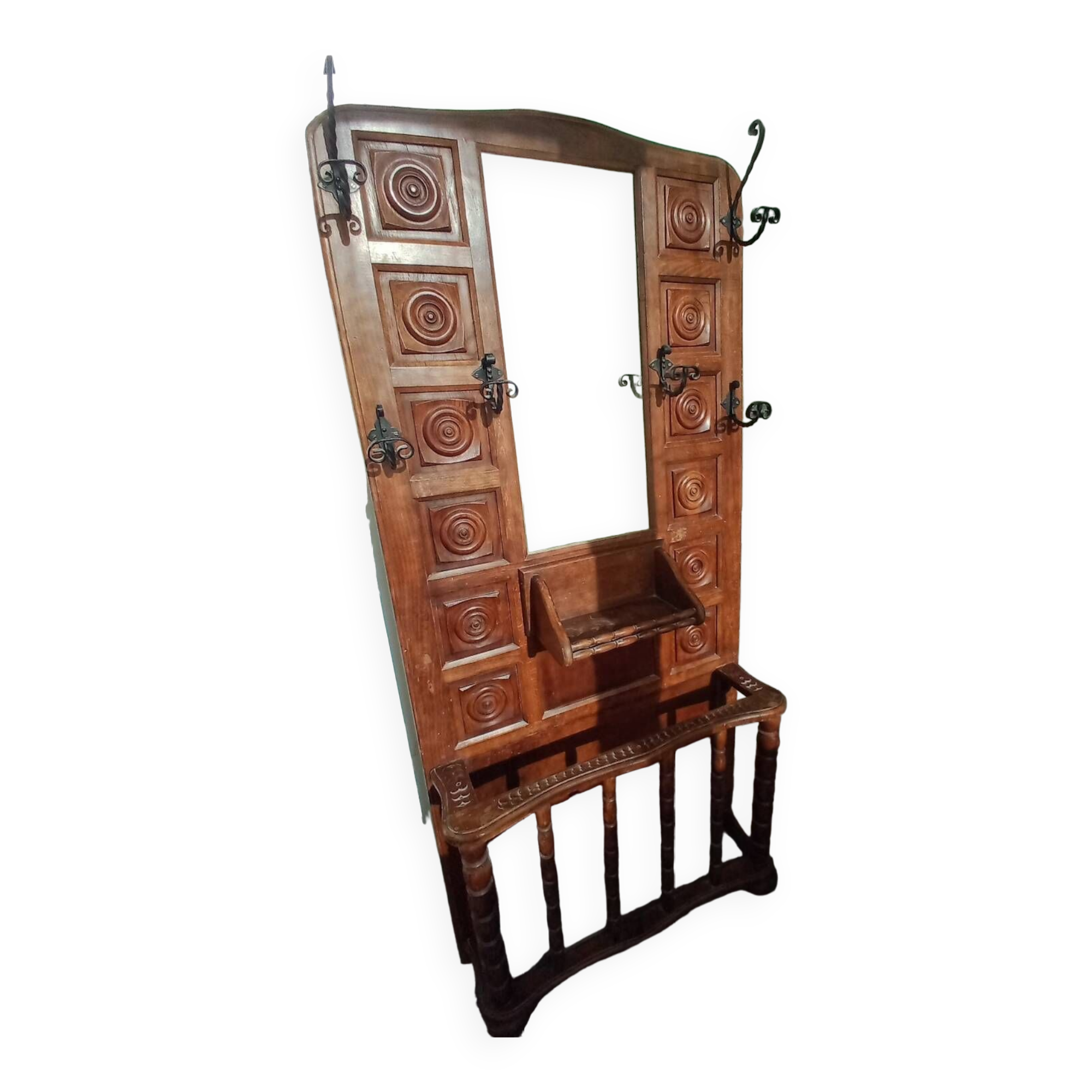 Wooden entrance locker