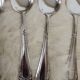 Set of 6 silver metal cream spoons